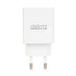 Delight hálózati adapter 2xUSB fehér 55039-2WH