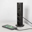 Delight Süllyeszthető rejtett elosztó Motoros rejtett elosztó  "Touchcontrol" 3-as + USB 20453B