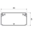 KOPOS KOLIN Műanyag kábelcsatorna 80x40 mm tetővel fehér 2m/szál 10m/cs EKD 80X40 HD
