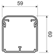 KOPOS KOLIN Műanyag kábelcsatorna 60x60mm tetővel fehér 2m/szál 18m/cs EKE 60X60 HD