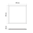 Emos beépíthető LED panel 34W 4200lm 4000K természetes fehér 595x595x30mm IP20 ZR1612