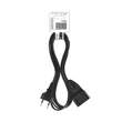 Emos Euro lengő hosszabbító kábel 1,5 m fekete PVC 2x0,75 mm2 PC01301
