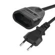Emos Euro lengő hosszabbító kábel 3 m fekete PVC 2x0,75 mm2 PC01303