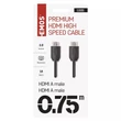 Emos HDMI kábel 2.0 A-A 0,75m fekete S10000