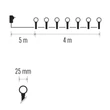 Emos LED Cherry fényfüzér kültéri és beltéri 4 m rózsaszínű időzítős D5AP01