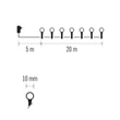 Emos LED Cherry karácsonyi fényfüzér kültéri és beltéri 20 m meleg fehér időzítős D5AW03