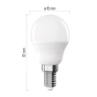 Emos LED izzó classic kisgömb E14 4,2W 470lm 6500K ZQ1E24