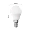 Emos LED izzó classic kisgömb E14 6,5W 806lm 4000K ZQ1E43