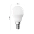 Emos LED izzó classic kisgömb E14 6,5W 806lm 6500K ZQ1E44