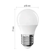Emos LED izzó classic kisgömb E27 6,5W 806lm 2700K ZQ6E41