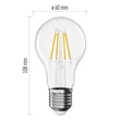 Emos LED izzó filament A60 E27 3,4W 470lm 2700K ZF5D22