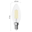 Emos LED izzó filament gyertya E14 1,8W 250lm 2700K ZF3D02