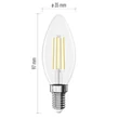 Emos LED izzó filament gyertya E14 3,4W 470lm 2700K ZF3D22