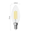 Emos LED izzó filament gyertya E14 5,9W 806lm 4000K ZF3D43