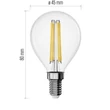 Emos LED izzó filament kisgömb E14 1,8W 250lm 2700K ZF1D02