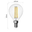Emos LED izzó filament kisgömb E14 3,4W 470lm 4000K ZF1D23