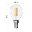 Emos LED izzó filament kisgömb E14 5,9W 806lm 4000K ZF1D43