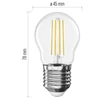 Emos LED izzó filament kisgömb E27 1,8W 250lm 2700K ZF6D02