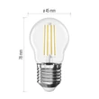Emos LED izzó filament kisgömb E27 1,8W 250lm 4000K ZF6D03