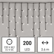 Emos LED karácsonyi fényfüggöny kültéri és beltéri 3,6 m hideg fehér jégcsapok D4CC01