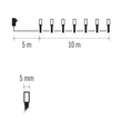 Emos LED karácsonyi fényfüzér kültéri és beltéri 10 m meleg/hideg fehér D4AL05