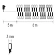 Emos LED karácsonyi fényfüzér kültéri és beltéri 6 m hideg fehér időzítős D4BC04