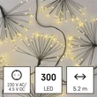 Emos LED Nano fényfüzér fürtök beltéri 5,2 m meleg fehér időzítős D3AW10