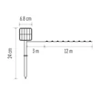 Emos LED Nano lánc napelemmel réz kültéri és beltéri 12 m meleg fehér időzítős D3ZW01