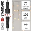 Emos LED Standard sorolható füzér kültéri pulzáló jégcsapok 2,5 m piros/vintage D1CD01