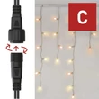 Emos LED Standard sorolható füzér kültéri pulzáló jégcsapok 2,5 m piros/vintage D1CD01