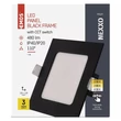 Emos NEXXO LED panel süllyeszthető négyzet fekete 7W CCT 480lm IP40/IP20 ZD2323