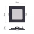 Emos NEXXO LED panel süllyeszthető négyzet fekete 7W CCT 480lm IP40/IP20 ZD2323