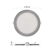 Emos süllyesztett LED panel 18W 1600lm CCT ezüst kerek NEXXO ZD1243