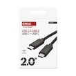 Emos töltő- és adatkábel 2.0 2m fekete USB-C / USB-C SM7029BL