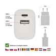 Emos univerzális USB töltő 15W (USB-C, USB-A) fehér BASIC V02B15