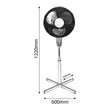 Entac álló ventilátor 44W távirányítóval pulzáló EPSF-44W-RC