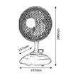 Entac asztali mini ventilátor fehér csíptethető EPTMF-17W