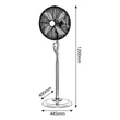 Entac fém álló ventilátor 50W távirányítóval EPMSF-50W-RC
