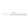 Entac kábelkötegelő 150x2,5 mm fekete gyorskötöző UV-álló 50db/csomag ECT-2.5-150-B