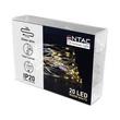 Entac karácsonyi nano fényfüzér beltéri időzítővel 1,1m 20 LED meleg fehér IP20 ECL-S20WW-T