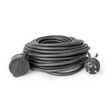 Entac lengő hosszabbító gumikábellel 20m fekete H05RR-F 3x1,5mm2 IP44 ESEC44G-20