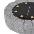 Entac napelemes kerti szolár lámpa leszúrható sötétszürke kőhatású 8 LED IP44 EGSL-P8LGR-S