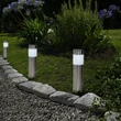 Garden of Eden kültéri LED-es leszúrható fém szolár lámpa hidegfehér 600mAh 6x6x27cm 11717