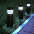Garden of Eden kültéri LED-es leszúrható rattan hatású barna szolár lámpa hidegfehér 100mAh 7x7x28cm 11727