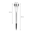 Garden of Eden kültéri LED-es leszúrható szolár lámpa hidegfehér 40mAh 7,5x28cm 11713