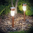 Garden of Eden kültéri LED-es leszúrhatórozéarany szolár lámpa hidegfehér 40mAh 30x4,5cm 11702C