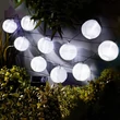 Garden of Eden LED- es szolár fehér lampion fényfüzér kültéri 10db hidegfehér 300mAh 3,7m / D7,5x6cm 11227