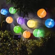 Garden of Eden LED-es szolár színes lampion fényfüzér 10db hidegfehér 300mAh 3,7m D7,5x6cm11227B