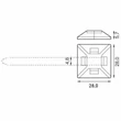 Nedes fekete öntapadós talp kábelkötegelőhöz gyorskötözőhöz 28x28mm max 4,8mm TMA2828/BK