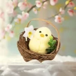 Húsvéti dekoráció csibe fészekben 7,5x7,5 cm CMK-7862